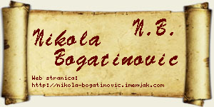 Nikola Bogatinović vizit kartica
